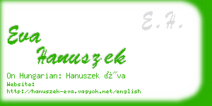 eva hanuszek business card